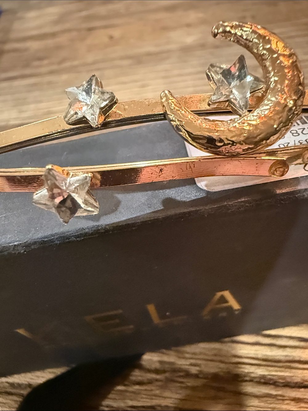 Kela Gold Moon & Star Decorative Hair Pins - Set of 2
